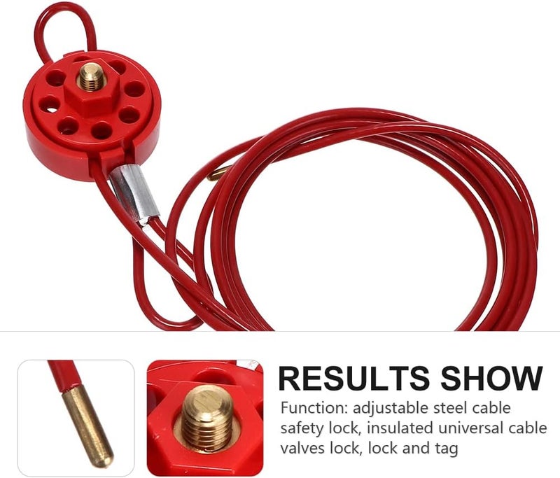 klarako Cable Valves Lock Cable Safety Lock Steel Cable Valves Lockout for Industry - Image 2
