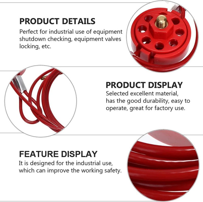 klarako Cable Valves Lock Cable Safety Lock Steel Cable Valves Lockout for Industry - Image 5