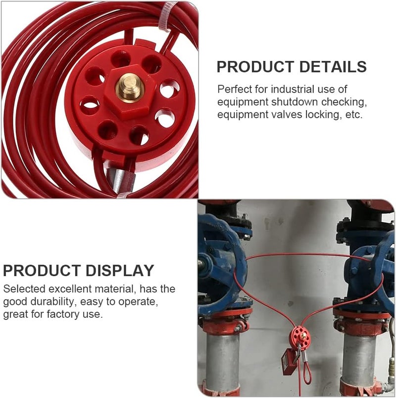 klarako Cable Valves Lock Cable Safety Lock Steel Cable Valves Lockout for Industry - Image 3