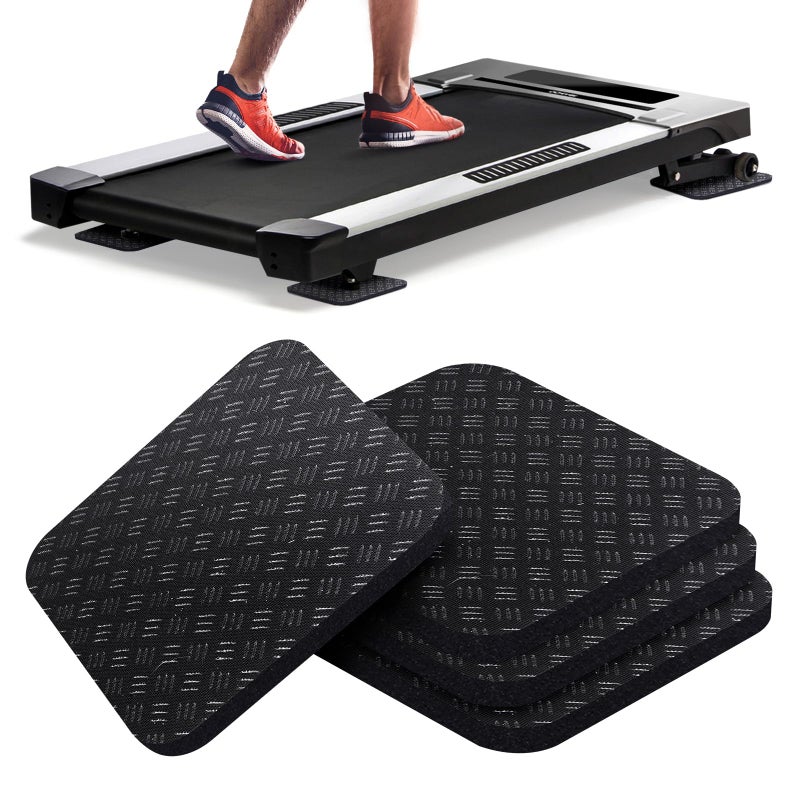 Rolitwils Treadmill Mat Pads 4PCS - Double-Sided Non-Slip - Anti Vibration Mat for Treadmill, Walking Pad, Exercise Bike - Hardwood Floors Protection - Image 1