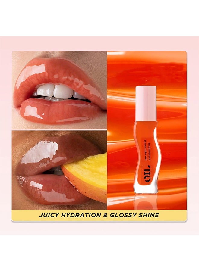 سكر سام زيت الشفاه الذهبي اللامع - زيت الشفاه المنقوع بالعسل ، يمنع جفاف الشفاه وتشققها ، تركيبة طبيعية #04 - Image 3