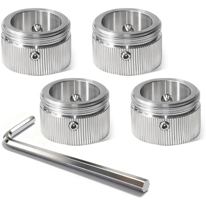 RA/RAV/RAVL M30 X 1.5 RADIATOR THERMOSTAT ADAPTOR, 304 STAINLESS STEEL RUSTPROOF PRECISION SNAP, INNER DIAMETER 22 MM WITH HEX KEY FOR HEATING SANITARY INSTALLATION PACK OF 4 - Image 2