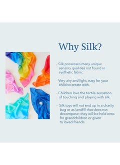Sarah's Silks Enchanted Playsilk, 100% Silk Scarves For Kids And Toddlers, Sensory Toys ; Bright Square Scarves, Montessori Waldorf Toys For Imaginative And Pretend Play Sea  - Image 4