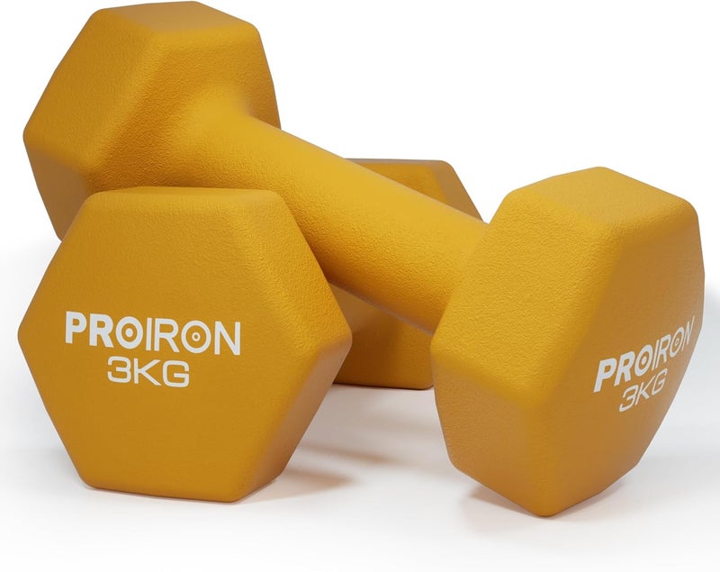 PROIRON دمبل هيكس نيونبرين - 2x3 كجم - Image 1