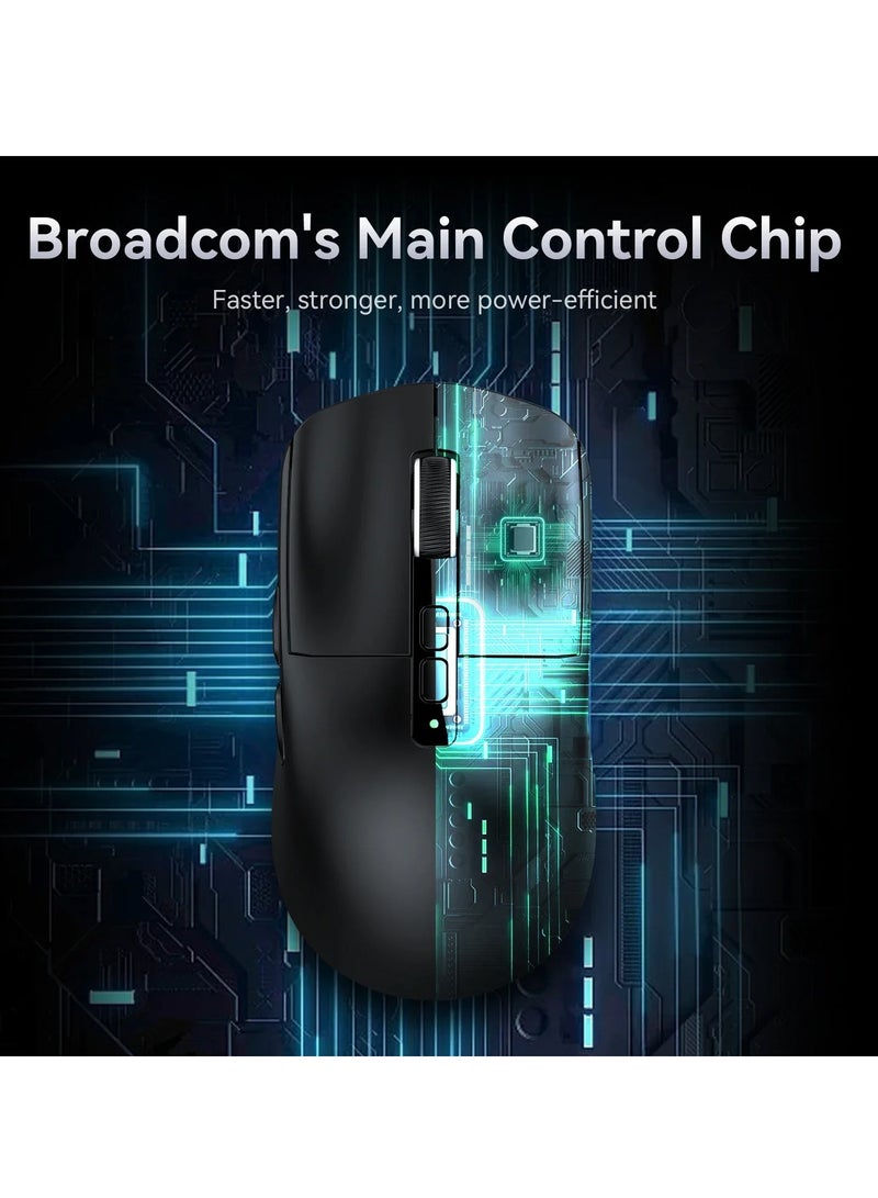 Bluetooth Mouse, Superlight Wireless Gaming Mouse, Portable Macro Gaming Mouse With Magnetic RGB Charging Dock, Durable Wireless Mouse For PC Computer Gaming And Work, (White) - Image 4