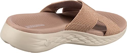 SKECHERS صنادل سكيشرز النسائية أون-ذا-غو 600 - شبك معدني لامع، روز جولد، 9 - Image 5