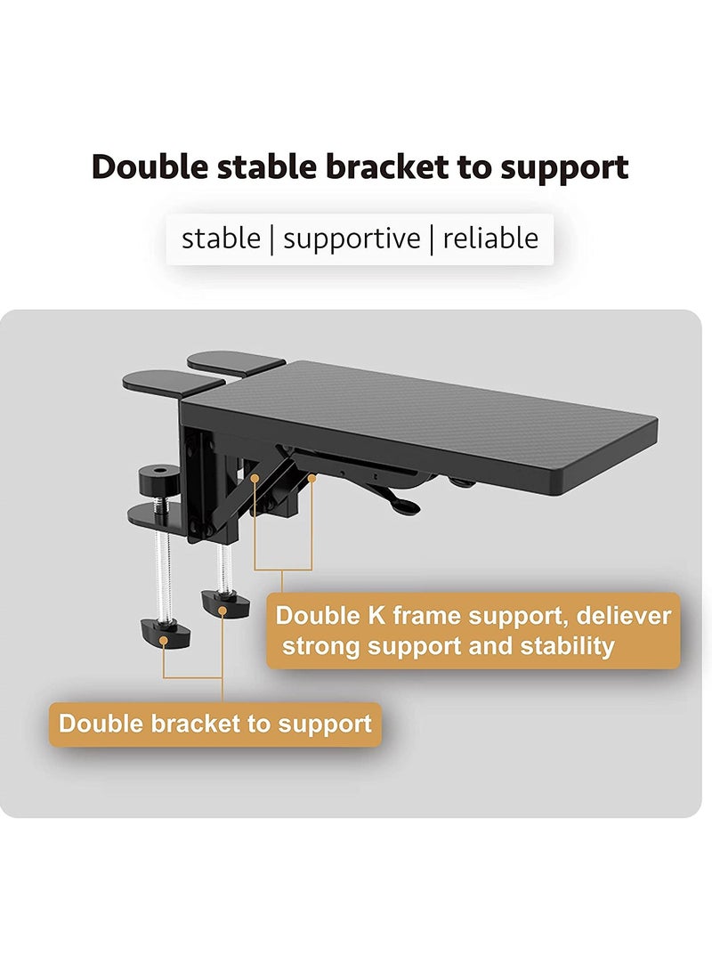 Captaintech Ergonomic Wrist Rests Arm Support for Home and Office Sturdy Adjustable Computer Desk Extender for Comfort and Stability - Image 3