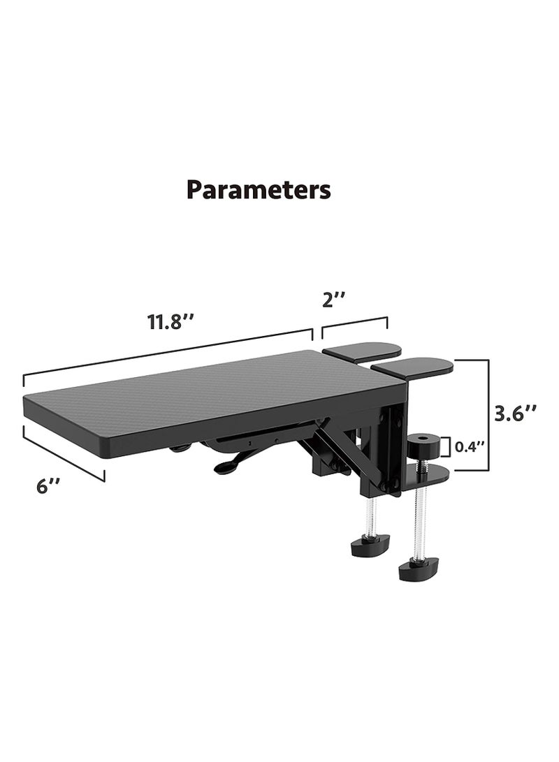 Captaintech Ergonomic Wrist Rests Arm Support for Home and Office Sturdy Adjustable Computer Desk Extender for Comfort and Stability - Image 4