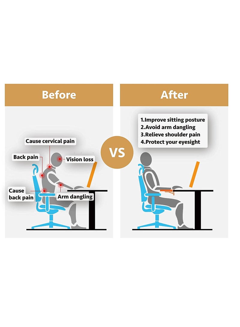 Captaintech Ergonomic Wrist Rests Arm Support for Home and Office Sturdy Adjustable Computer Desk Extender for Comfort and Stability - Image 5
