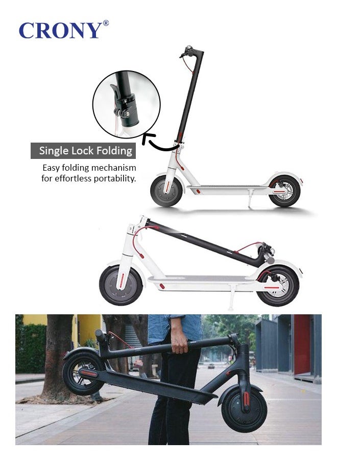 Crony W563 Kids E-Scooter, Up to 25-45km/H Speed 250w Motor 36v/7.8ah Battery, 10-25km Range, Electric Scooter Aluminium Alloy Folded 8.5 Inch Tires | Rear Disc Brakes, 100kg Max Load, Led Headlamp, App Connectivity, Foldable & Portable Electric Back For Adults & Keens, Electric Skateboard For Commuting & Leisure, Long-Range Motorized Scooter With Easy Folding, Lightweight High-Performance Commuter Urban Glider,Electric Kick Scooter,Smart Ride  - Image 5