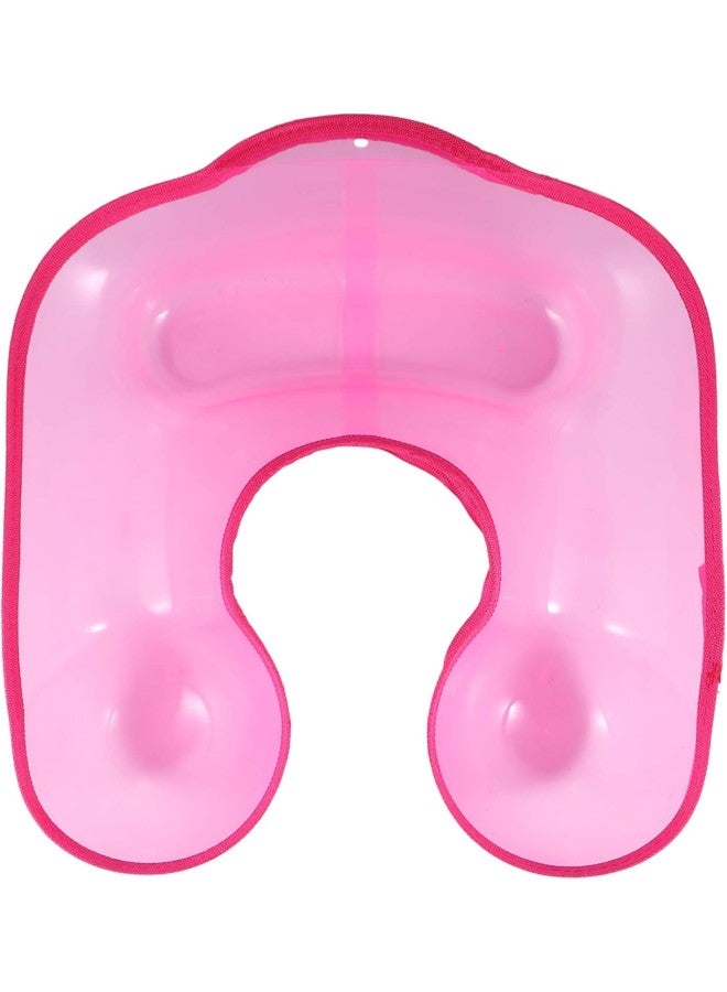 klarako Wash Hair Sink Bowl Hair Washing Tray Hair Neck Tray Hair Perming Neck Rest Container Shoulder Support Protector for Hair Styling Perming Hairdressing Pink Hair Coloring Water Tray - Image 1