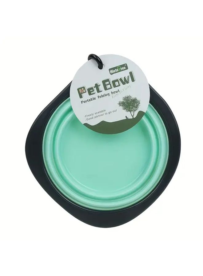 Pink Portable Collapsible Dog Bowl with Carabiner Travel Friendly Durable Plastic Pet Feeding Dish for Food and Water Convenient Folding Design Outdoor Adventures - Image 4