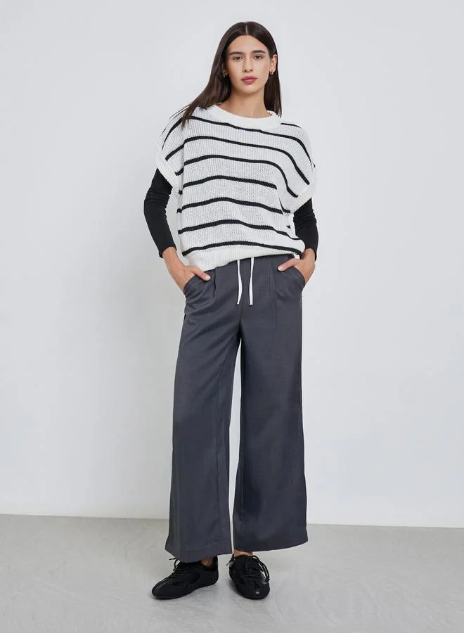 Styli Styli Striped Knit Sleeveless Sweater