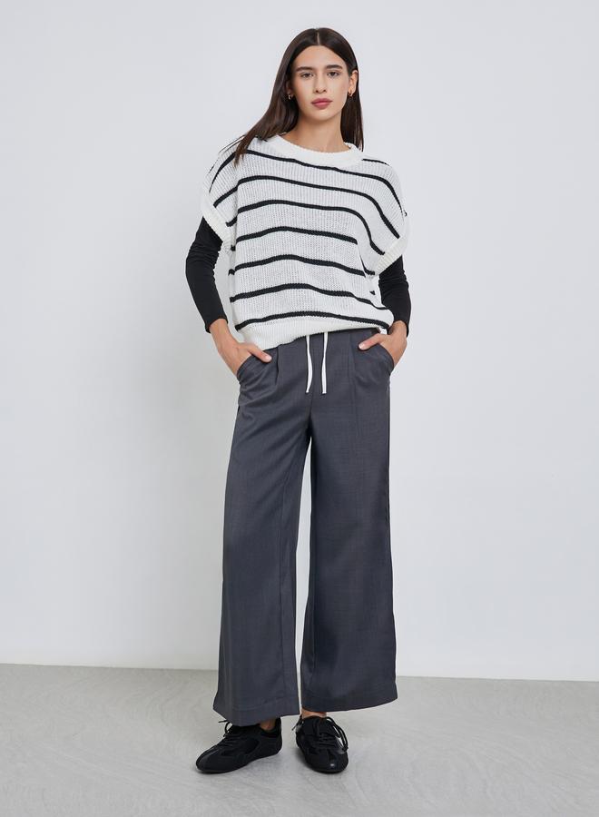 Styli Striped Knit Sleeveless Sweater - Image 2