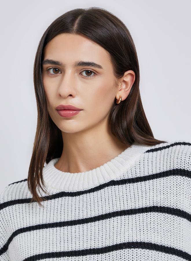 Styli Striped Knit Sleeveless Sweater - Image 3