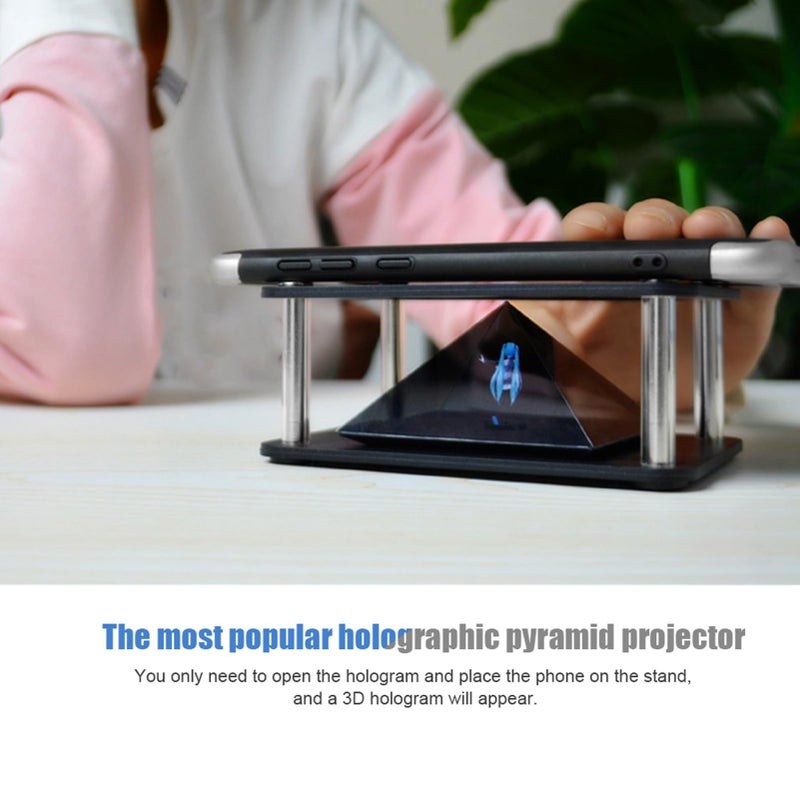 3D Hologram Projector Cylindrical Style Display Stand for 3 5 to 6 Inch Smartphones - Image 3