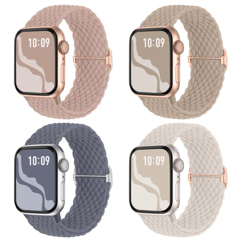 Suitisbest Braided Stretchy Solo Loop Compatible for Apple Watch Band 38mm 40mm 41mm 42mm 44mm 45mm 46mm 49mm for Women Men, Nylon Elastic Straps Wristbands for iWatch Series 11/10 9 8 7 6 5 4 3 SE/Ultra 3 2 1 - Image 1