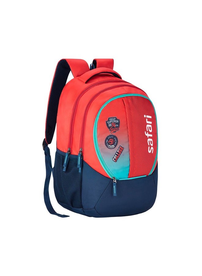 Safari Safari Trio 15 Casual Backpack, 3 Compartments with Side and Front Pocket, Padded Back & Shoulders, 37L, Red  - Image 3