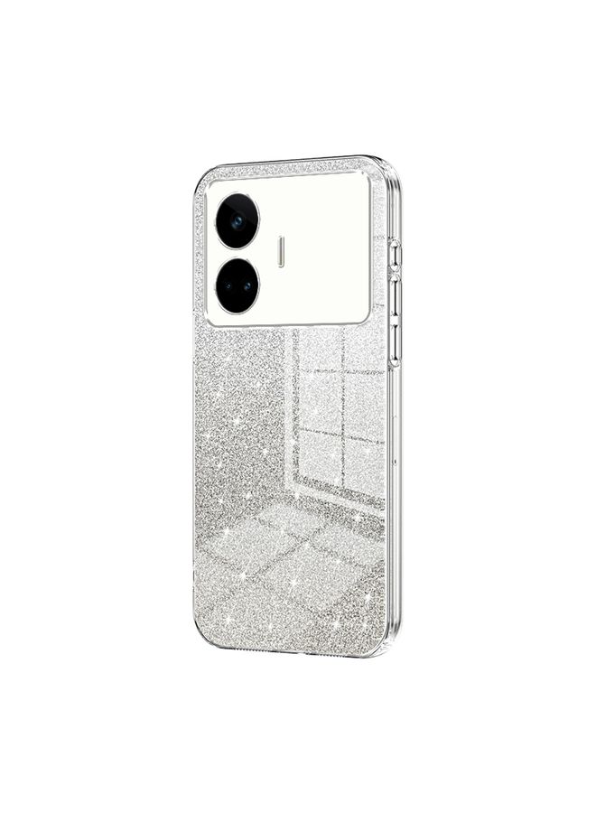 HuHa Case Cover For Realme GT Neo 5 SE Gradient Glitter Powder Electroplated Phone Case Transparent