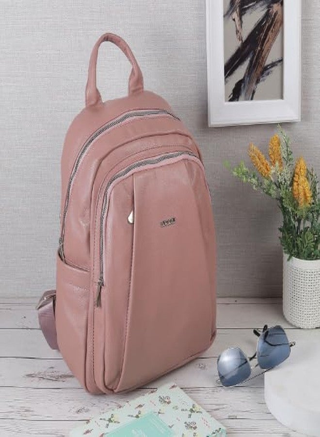 Mochi Women Pink Stylish Backpack (66-234) - Image 2