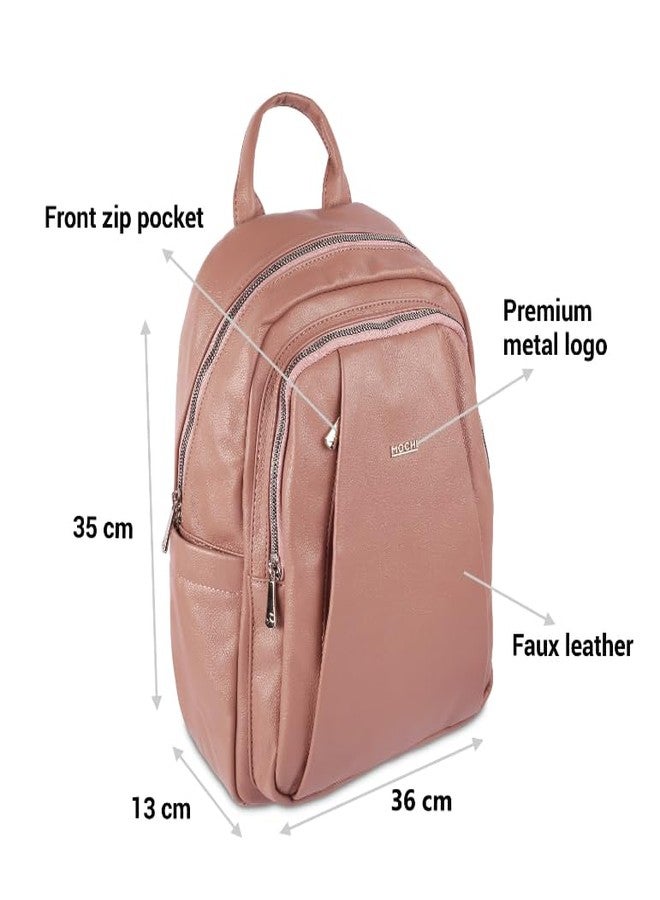 Mochi Women Pink Stylish Backpack (66-234) - Image 3
