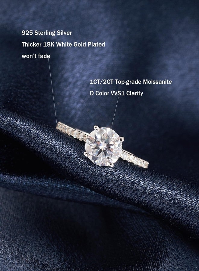 IMOLOVE Moissanite Engagement Rings Promise Rings for you Wedding Rings for Women, Gemstone, Moissanite - Image 2