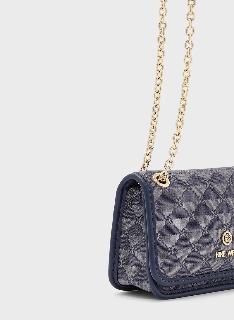 NINE WEST Chain Detailed Flap Over Crossbody