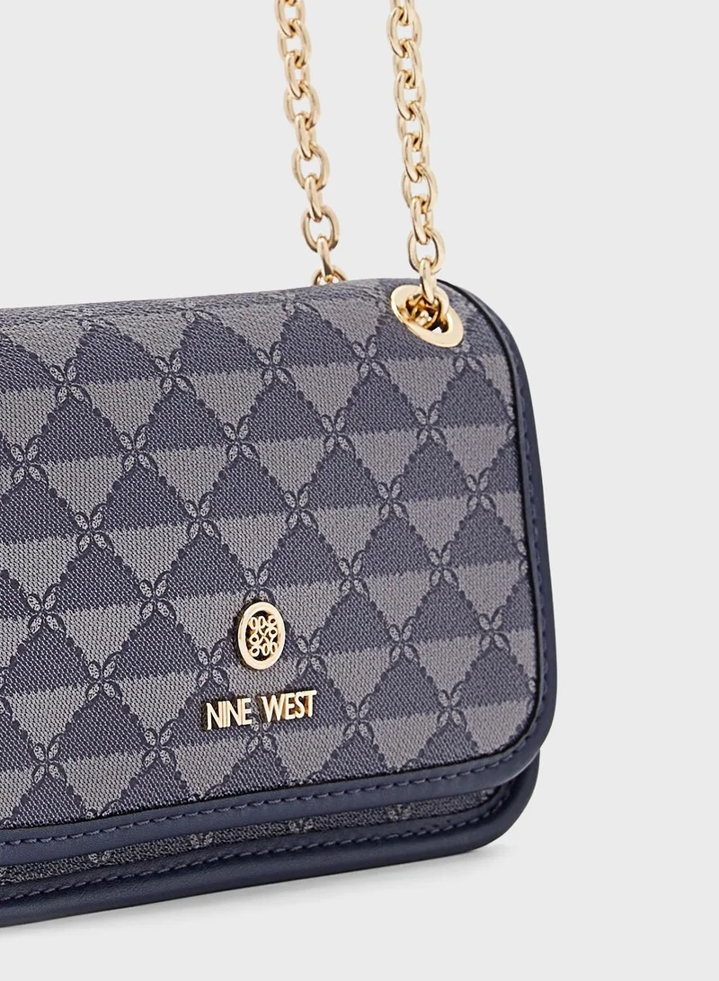 NINE WEST Chain Detailed Flap Over Crossbody