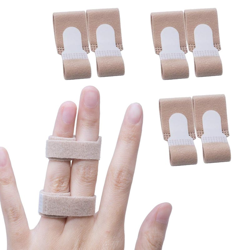 Sumifun Finger Buddy Wraps, 6 PCS Finger Loops Tapes for Broken, Jammed, Swollen Finger or Dislocated Joint, Splints Brace for Pinky Ring Middle Index Trigger Finger, Toe Strap Bandage - Image 1