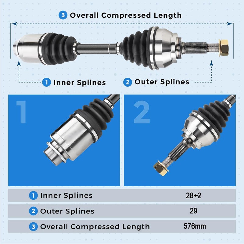 Bode-man Front RIGHT Passenger Side CV Axle Drive Shaft Assembly for 2003-2007 Nissan Murano AWD - Image 5