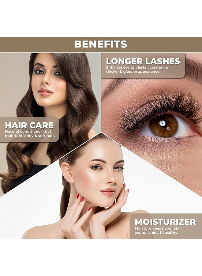 erorex Castor Oil Organic Cold Pressed Unrefined Glass Bottle Hexane Free Ideal For Hair Care Skin Care Eyelashes And Eyebrows Carrier Oil For Essential Oils Mixing Castor Oil For Face And Body  - Image 3