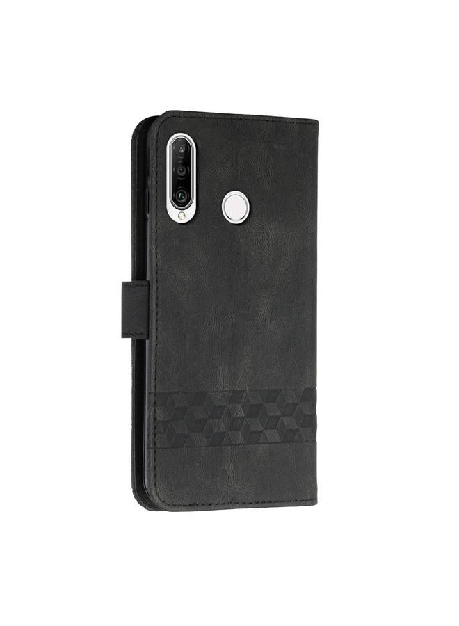 Zaboon Case For Huawei P Smart 2019 Cubic Skin Feel Flip Leather Phone Case - Image 3