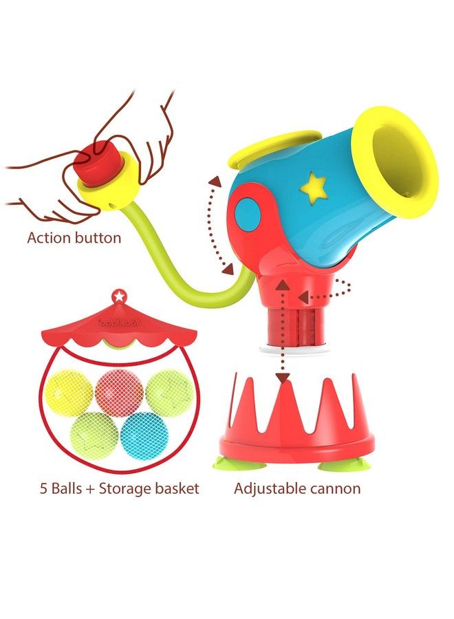 Yookidoo Toddler Bath Toys For Kids Age 48 Ball Blaster Water Cannon & Target Set Fun Shooting Game For Bath Time Shoot Up To 5 Balls! Boys & Girls Can Learn Motor Skills For Bathtubs Or Pools - Image 3