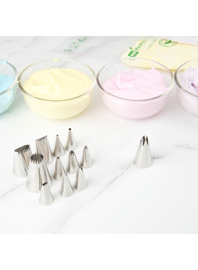 Restaurantware فوهة تزيين المعجنات من باسري تيك، فوهة نجمة مفتوحة - #1M، مقاومة للانبعاج، فوهة كريمة من الفولاذ المقاوم للصدأ، آمنة في غسالة الصحون، لتزيين الكب كيك، الكعك، أو البسكويت - Image 5