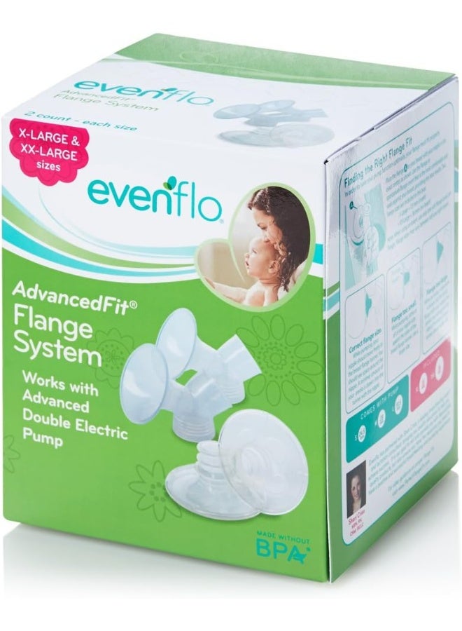 Evenflo Feeding نظام فلانج AdvancedFit من Evenflo Feeding، بحجم XLarge و XXLarge، 33.0mm و 36.0mm (2 من كل منهما) - Image 2