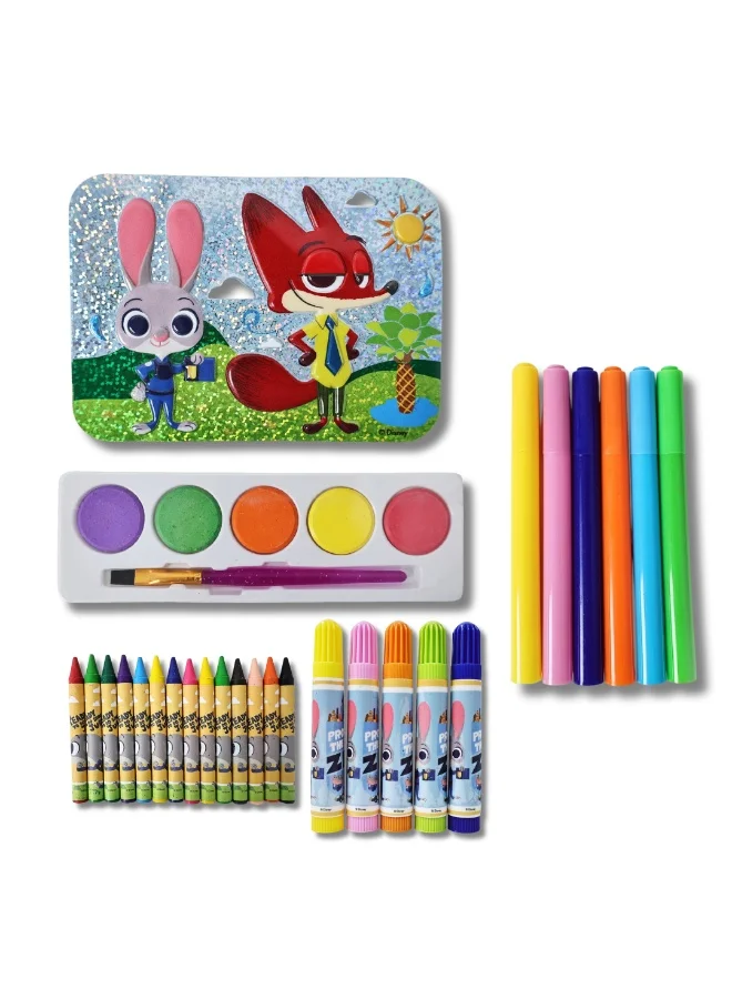 ديزني Zootopia Folding Art & Activity set | Cool Collectible 3D Stickers | Coloring Fun | Ideal for Gifting | Age 3+