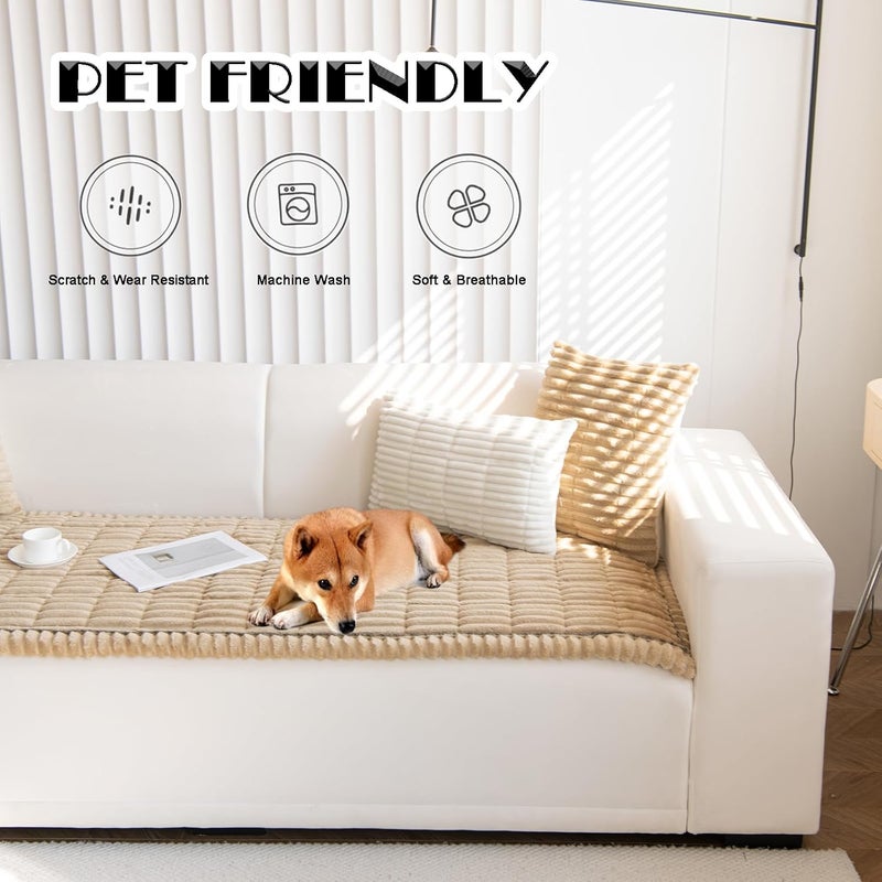 ZQFFB Washable Non-Slip Couch Cover for Dogs - Pet Friendly Sofa Protector - Image 2