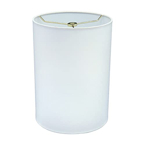 Aspen Creative 31299 Contemporary Drum (Cylinder) Shaped Spider Construction Lamp Shade in White, 8" wide (8" x 8" x 11") - Image 3