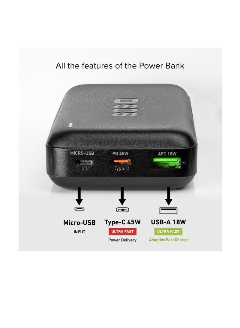 SBS بنك طاقة SBS 45 وات 20000 مللي أمبير مع Power Delivery - Image 3