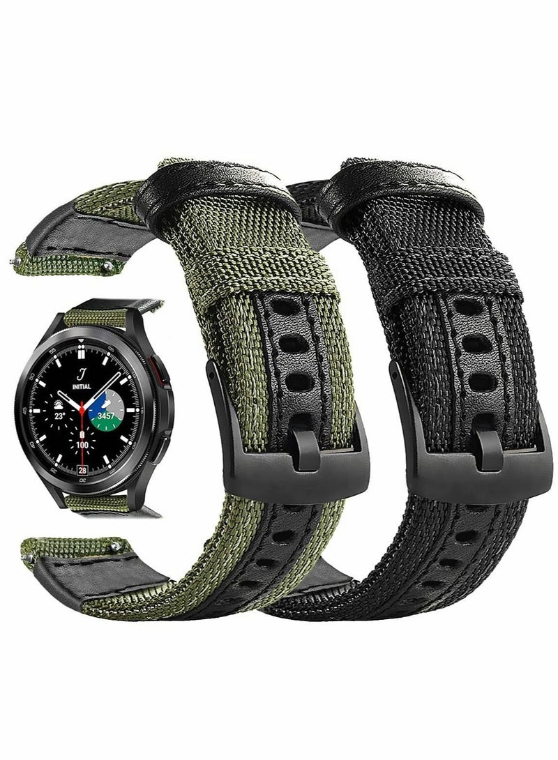 SYOSI 20mm Nylon Strap Compatible for Samsung Galaxy Watch 4 40mm 44mm/ for Galaxy Watch 4 for Classic 42mm 46mm - Image 1