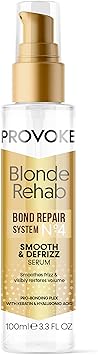 PROVOKE Blonde Rehab N04 Smooth and DeFrizz Bond Repair Hair Serum 100 ml Smoothes Frizz and Restores Volume in 1 Wash with Pro Bonding Complex Keratin and Hyaluronic Acid for Blonde Damaged Hair - Image 1
