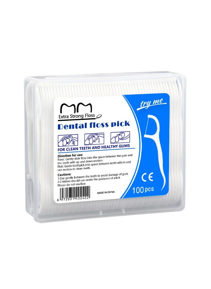 Gasin 100pcs High Tensile Round Thread Disposable Dental Floss Stick Toothpick Oral Care  - Image 4