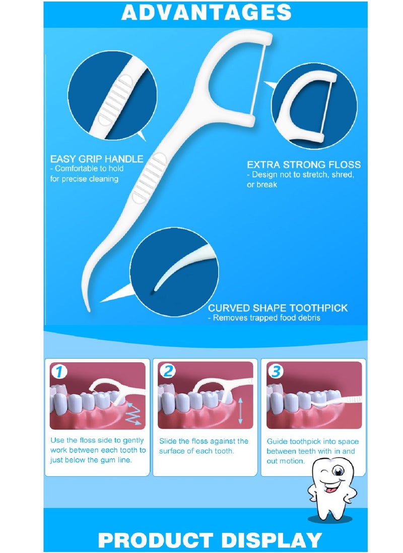 Gasin 100pcs High Tensile Round Thread Disposable Dental Floss Stick Toothpick Oral Care  - Image 3