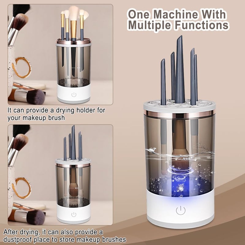 DOTSOG Pro 2021 Upgraded Electric Makeup Brush Cleaner and DryerDOTSOG Automatic Brush Spinner for all brushesWash and Dry in Secondswith 8 Size Rubber Collars - Image 5