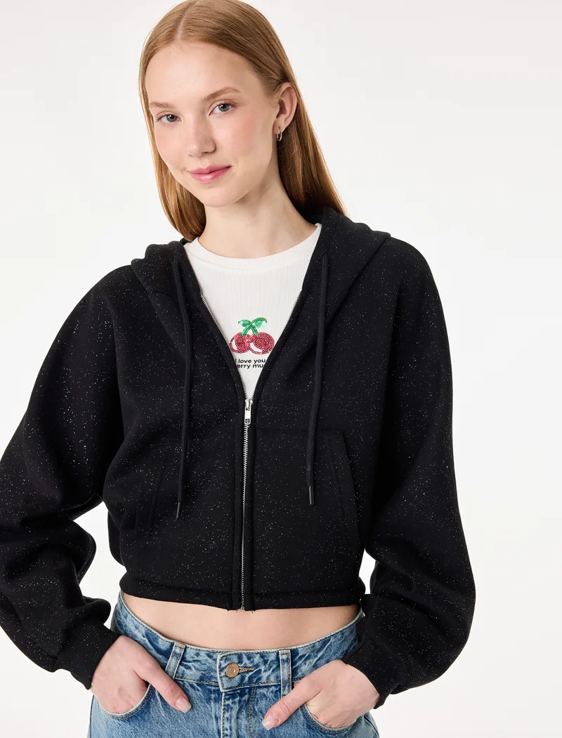 Koton Crop Sweatshirt