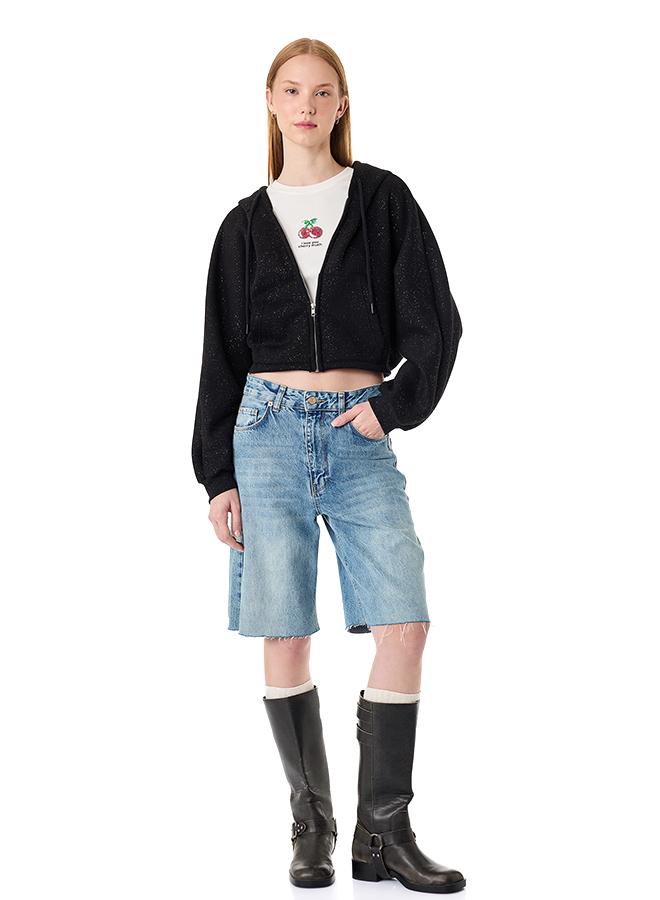 KOTON Crop Sweatshirt - Image 1