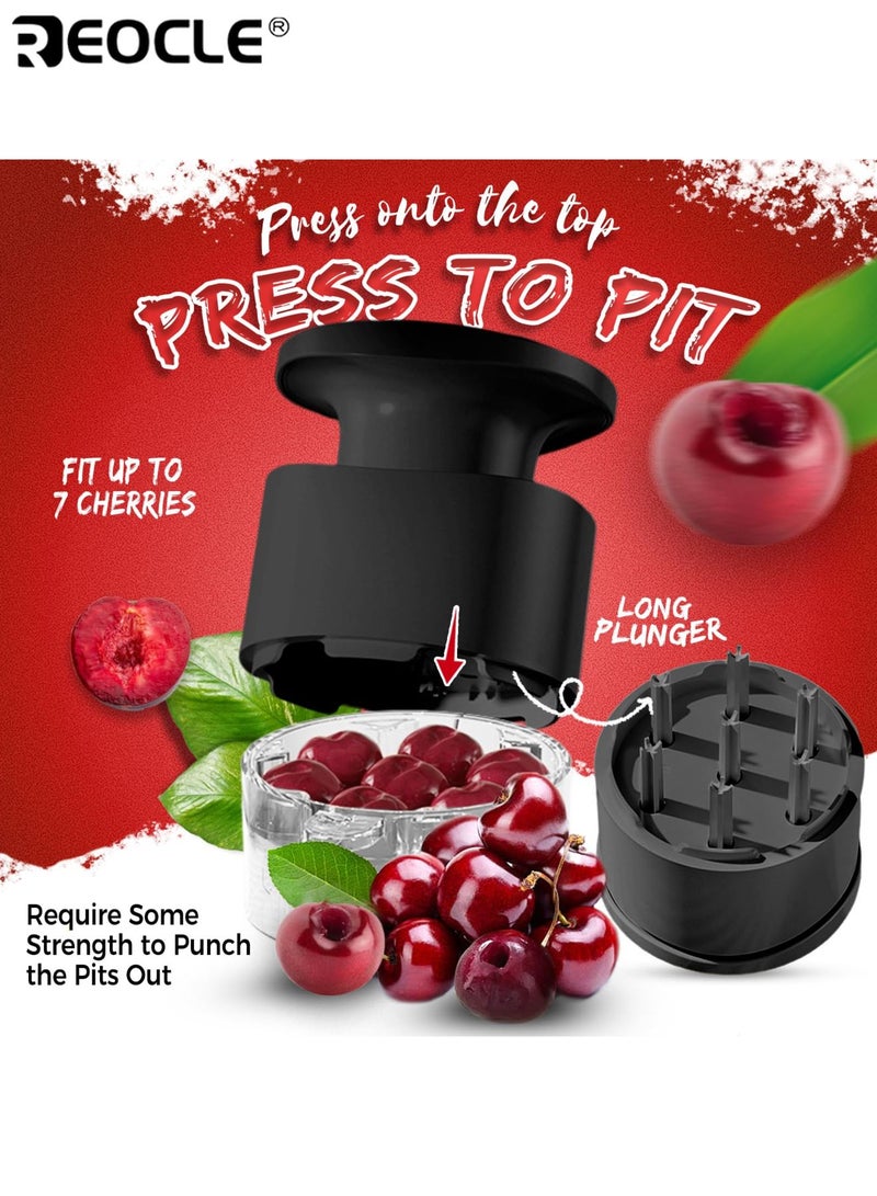 ريوكل أداة نزع نواة الكرز بسبع فتحات - إزالة فعالة للنوى وتصميم مضغوط مع متانة عالية لصنع المربى - Image 2