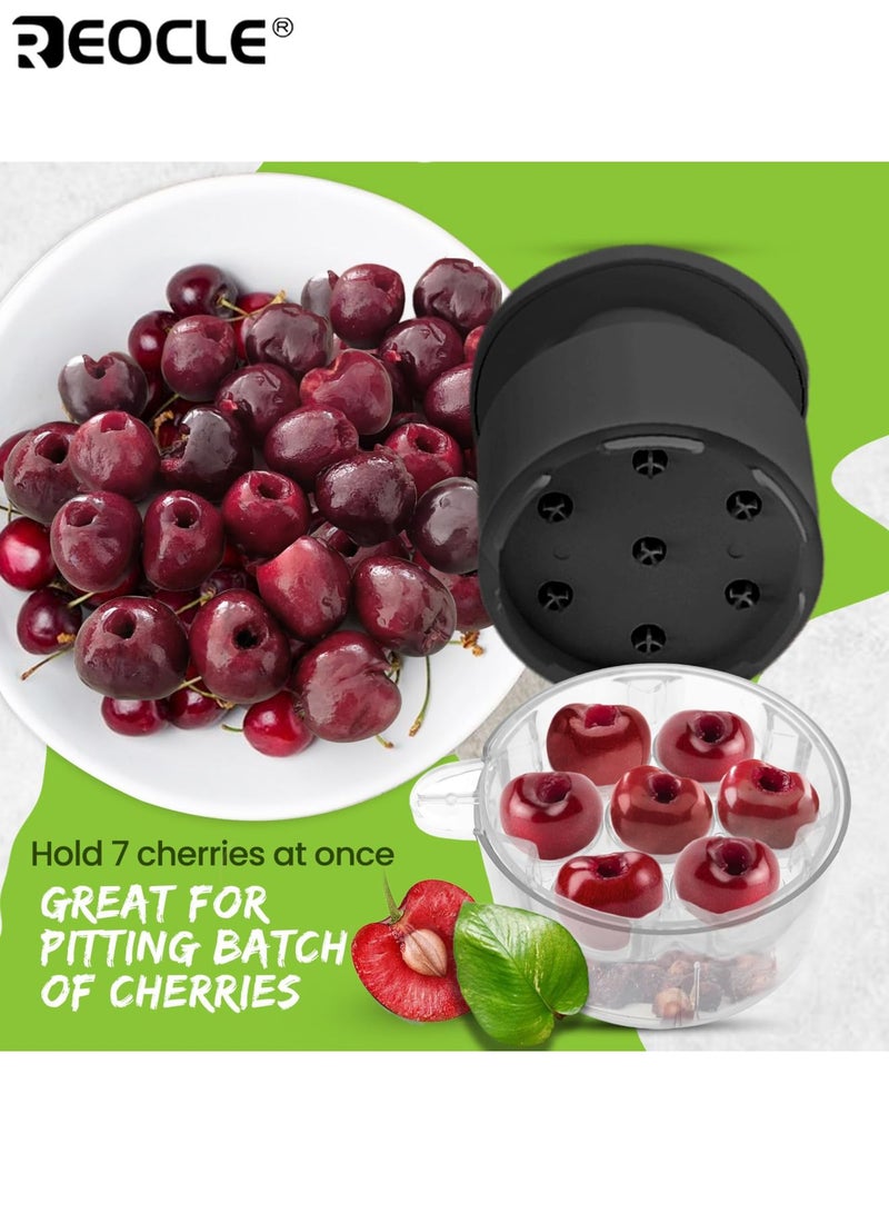 ريوكل أداة نزع نواة الكرز بسبع فتحات - إزالة فعالة للنوى وتصميم مضغوط مع متانة عالية لصنع المربى - Image 3