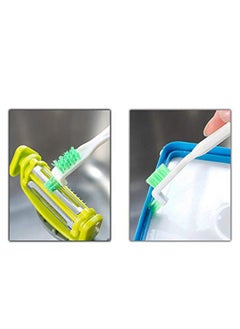 Muyixin Bottle Caps Brush Tiny Window Door Track Groove Gap Cleaning Brush Cleaner Tool with Thin Handles for Small Hole Corner Spaces（3pieces/Pack） Blue  - Image 5