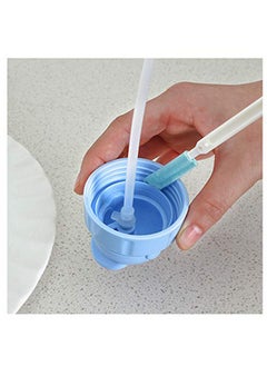 Muyixin Bottle Caps Brush Tiny Window Door Track Groove Gap Cleaning Brush Cleaner Tool with Thin Handles for Small Hole Corner Spaces（3pieces/Pack） Blue  - Image 3